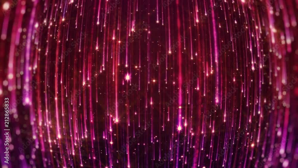Poster falling bright particles. starfall on a dark background with shiny and glowing asterisks. perfect br