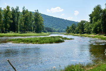 Picturesque mountain river in Russia