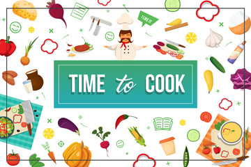 Flat Eco Food Colorful Concept