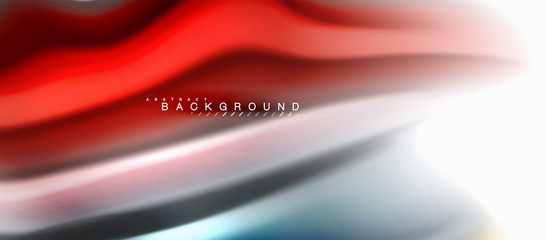 Fototapeta premium Fluid liquid mixing colors concept on light grey background, curve flow, trendy abstract layout template for business or technology presentation or web brochure cover, wallpaper