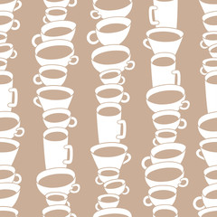 coffee cups  seamless pattern