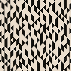Fototapeta premium Abstract geometric black triangles structured pattern on brown background.