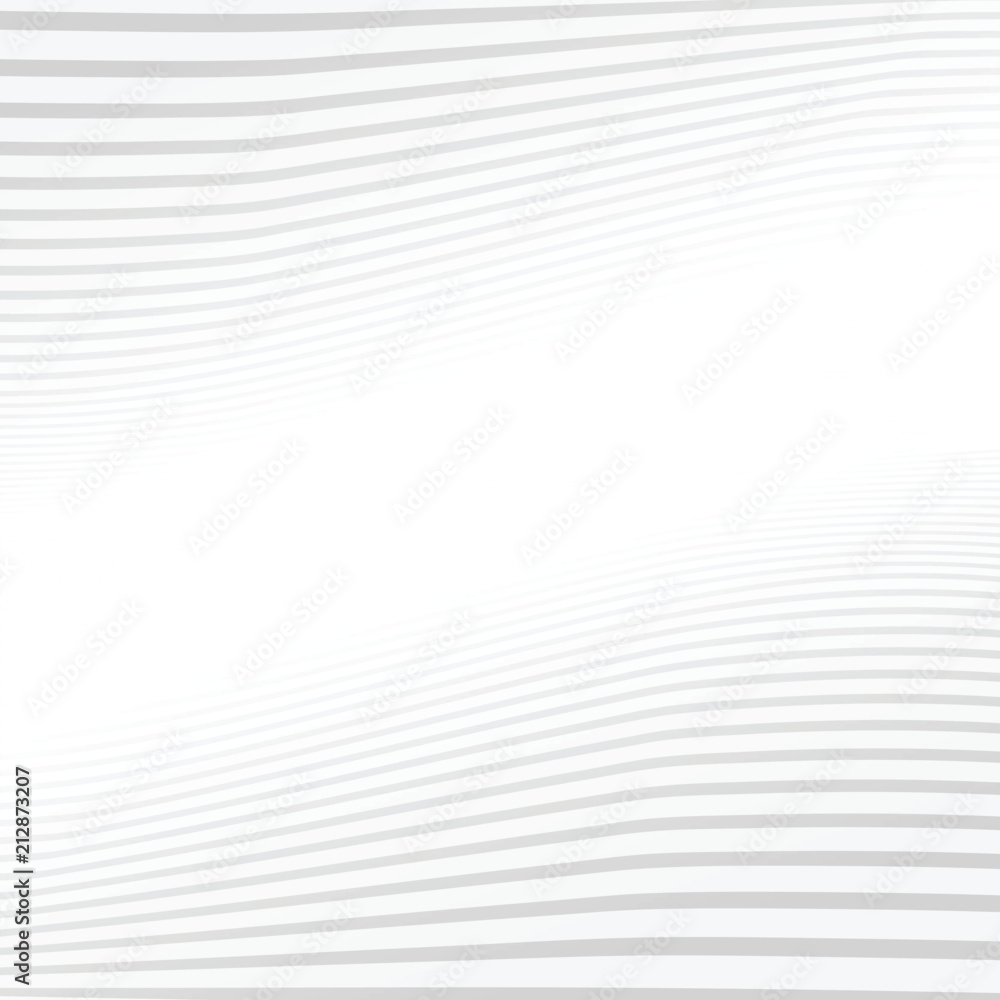 Poster abstract gray lines wave pattern on white background texture. vector illustration