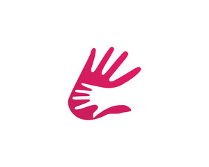 Fototapeta na wymiar Hand team friends community logo and symbols