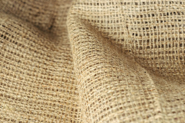 natural fabric linen brown sack pattern canvas or background. sackcloth textured.