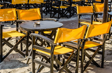 Anbijent open garden bars in Leptokaria, Greece