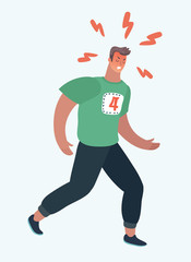 Sportsman runner character.