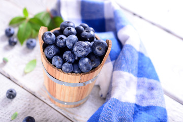 Freshly picked blueberries