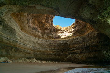 Wonderful view of Benagil Cave in Carvoeiro Algarve Portugal