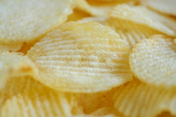 crispy potato chips snack texture background