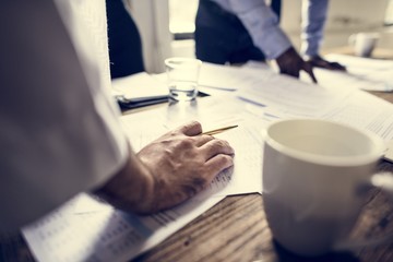 Group of diverse business people having a meeting together