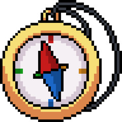 vector pixel art compass