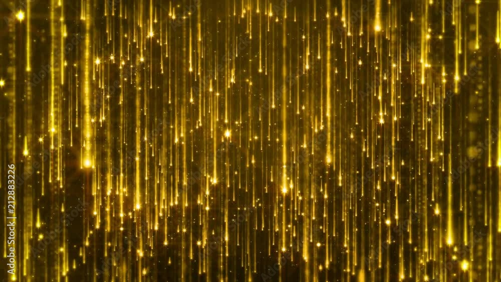 Poster falling bright particles. starfall on a dark background with shiny and glowing asterisks. perfect br