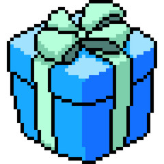Obraz premium vector pixel art present box