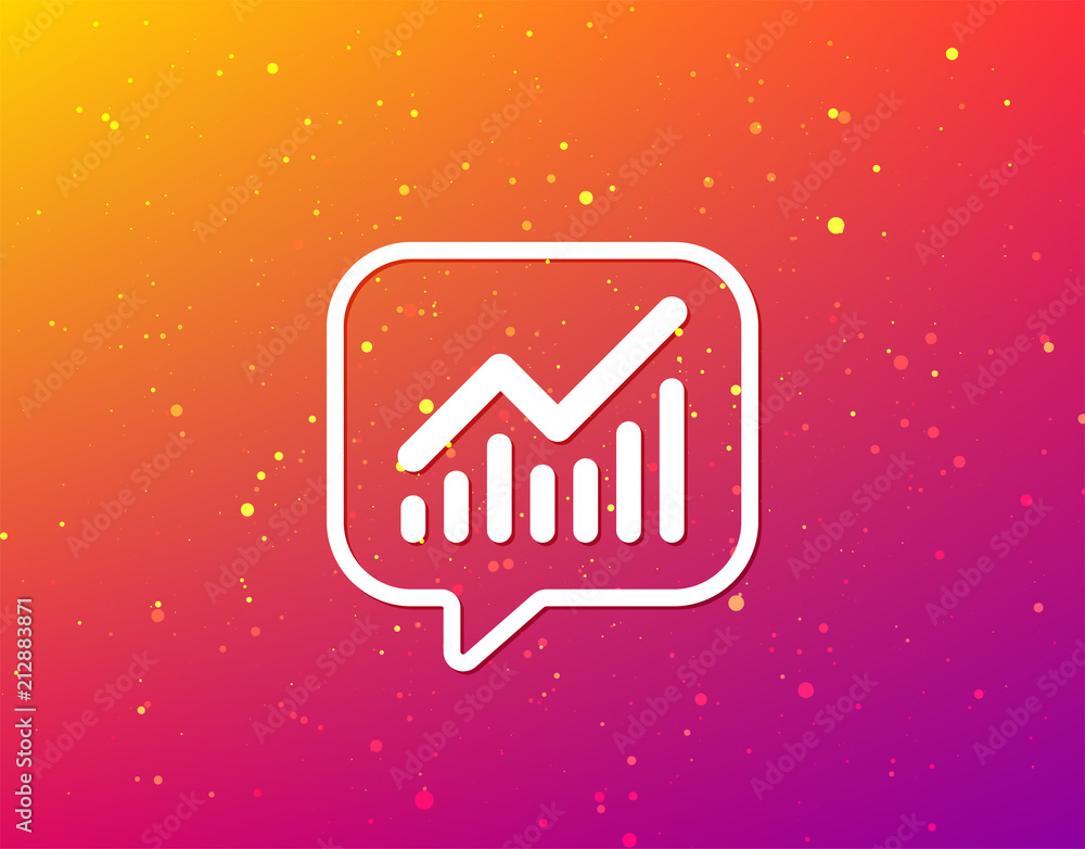 Poster graph icon. business analytics chart sign.