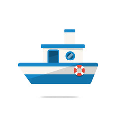 Fishing boat vector isolated