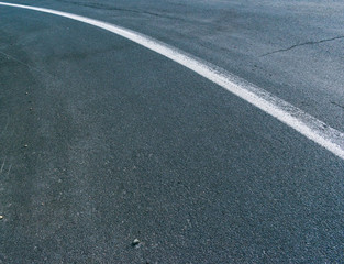 Fototapeta premium Center line on road