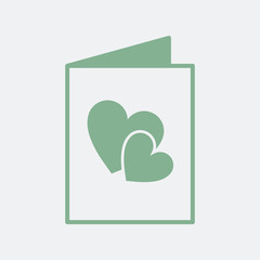 Romantic greeting card graphic illustration