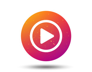 Play icon. Audio or Video player sign.