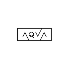 Obraz premium Aqva logo, monogram, vector