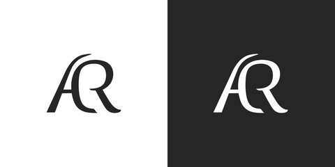 AR, ACR logo, monogram, vector