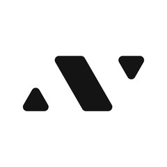 AV logo, monogram, vector - obrazy, fototapety, plakaty