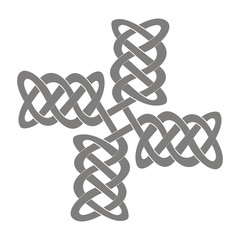 monochrome icon with Celtic art and ethnic ornaments for your design