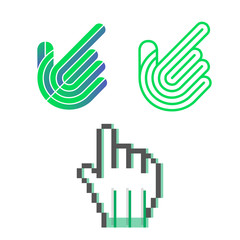 Hand logo, illustration, vector