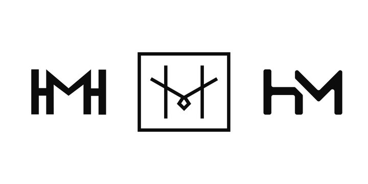 HM logo, monogram, vector