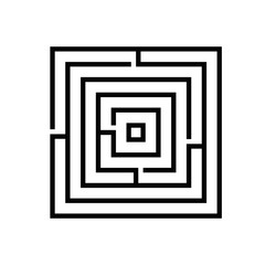 Maze logo, illustration, vector