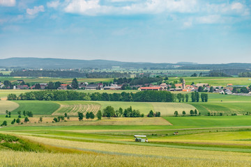 Fototapeta na wymiar View over village of Gastern Lower Austria in summer.