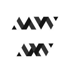 MW logo, monogram, vector