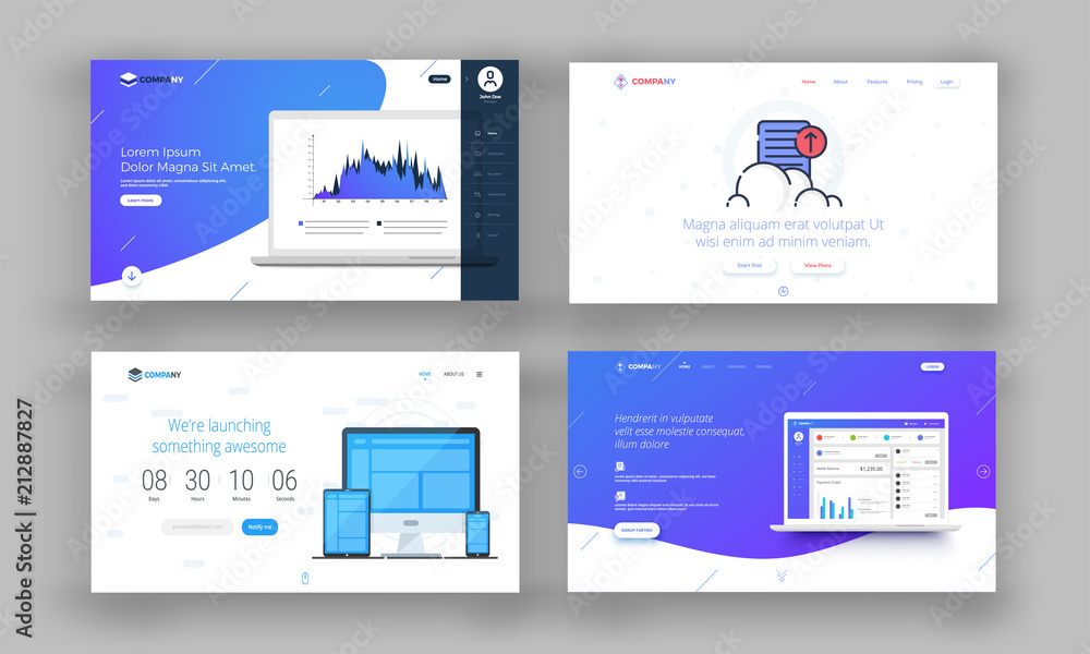 Canvas Prints website hero image or landing pages set.