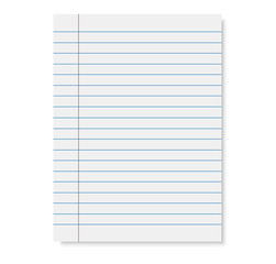 Lined page vecto