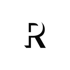PR logo, monogram, vector