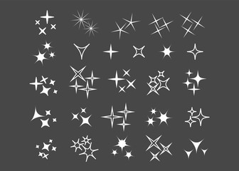Bright firework, decoration twinkle, shiny flash. Glowing light effect star. Sparkle lights vector
