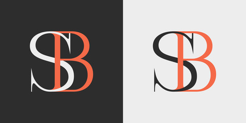 SB logo, monogram, vector