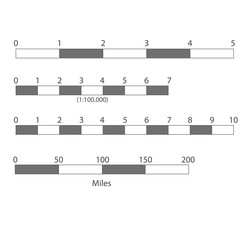 Map scales vector illustration.