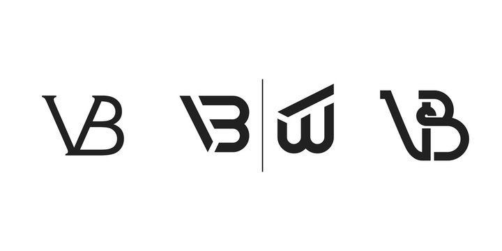 VB logo, monogram, vector