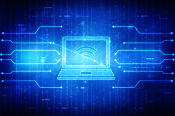 2d rendering new Laptop technology
