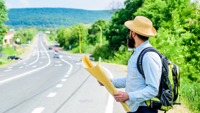 Where should I go. Tourist backpacker map lost direction travelling. Around the world. Map allow recognize enough details to walk somewhere if get lost. Find direction map large sheet of paper