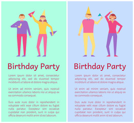 Birthday Party Collection Vector Illustration