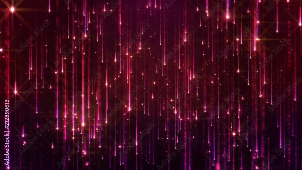 Poster falling bright particles. starfall on a dark background with shiny and glowing asterisks. perfect br