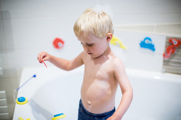 Angeln in der Badewanne