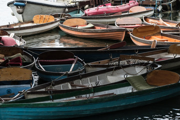 Rowing boats at Richmond upon Thames