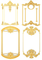 Stucco decoration, gold cartouche	