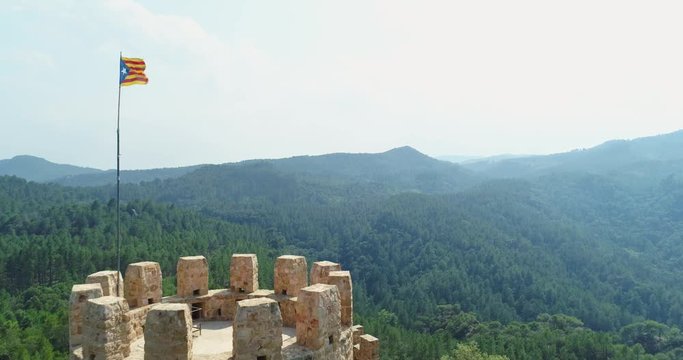 Old Castle of Farners in Catalonia Spain