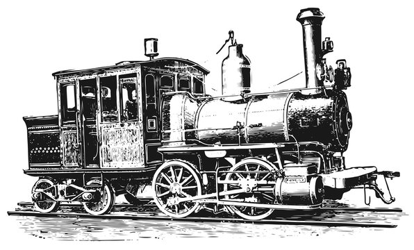 steam locomotive railway #vector #isolated - Lokomotive Lok