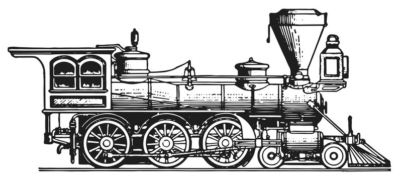 steam locomotive railway #vector #isolated - Lokomotive Lok