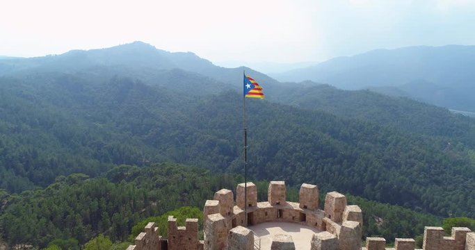 Old Castle of Farners in Catalonia Spain